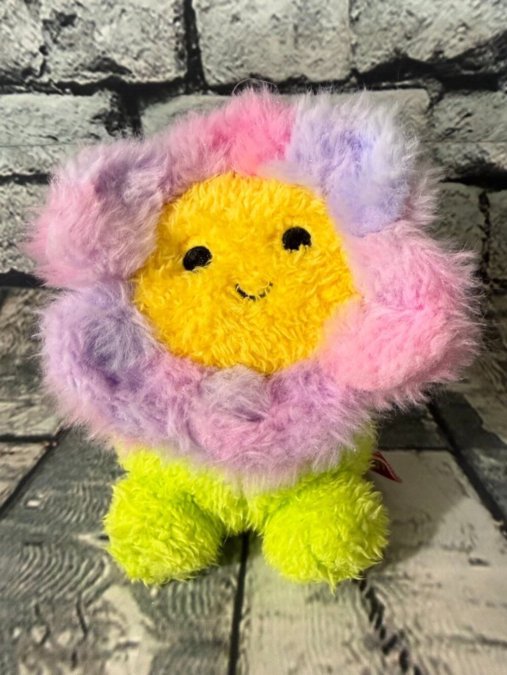 Retro Bum Bumz "Jess" Pink and Purple Flower 5" Mini Plush Toy (BBPL-01)